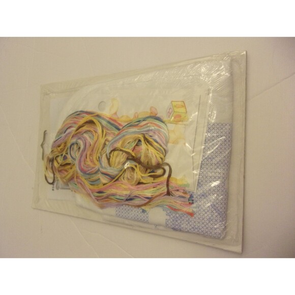 Vintage Cosmic Mouse Stamped Cross Stitch Kit Baby Bib  Neat & Nifty New Sealed - Picture 3 of 3